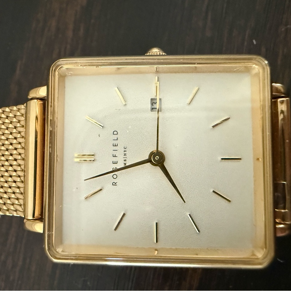 Rosefield Boxy Gold Tone Watch View 2